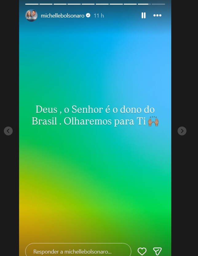 Michelle Bolsonaro publica mensagem de fé após resultado da eleição presidencial